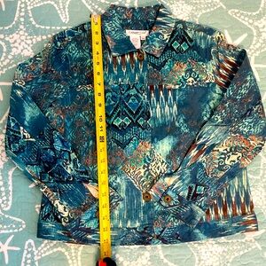 Coldwater Creek Muti-colors Jacket. Size: Petite Sm. Measurements in pictures.